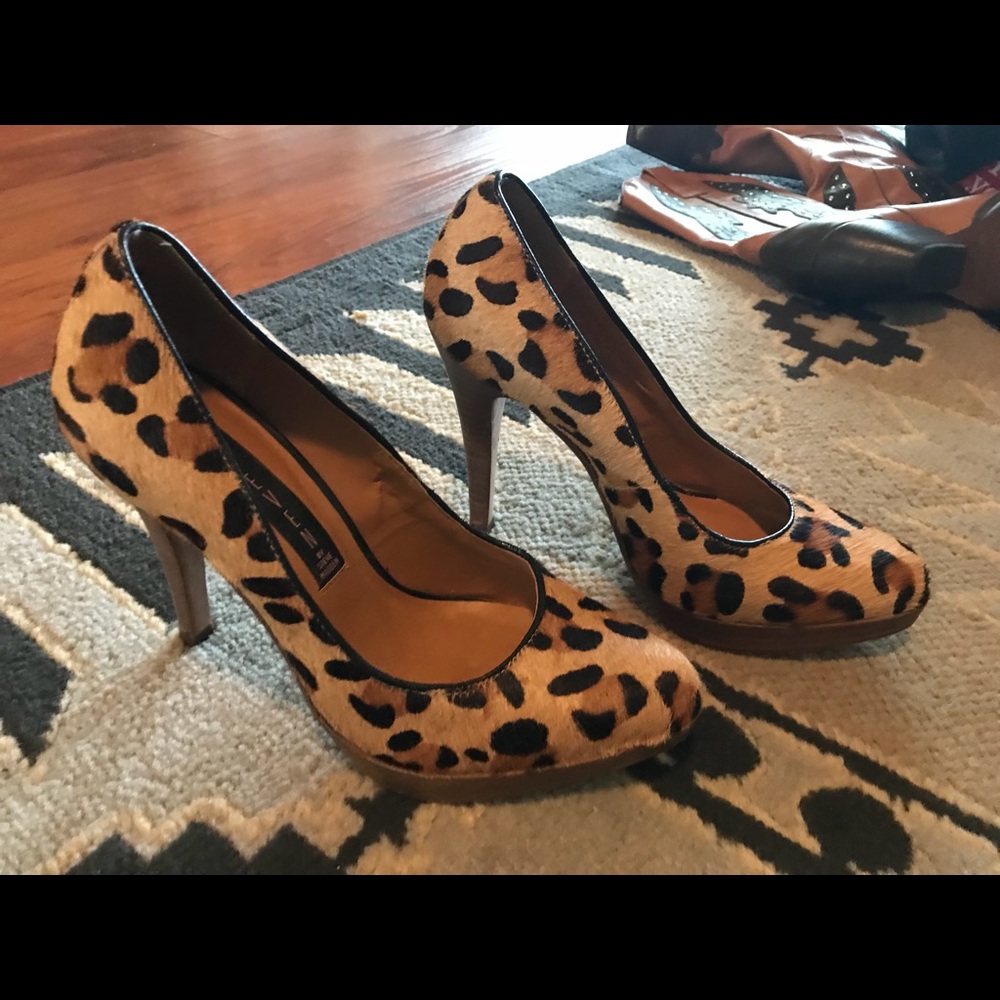 Steven By Steve Madden Leopard Print Fur Shoes. - image 2